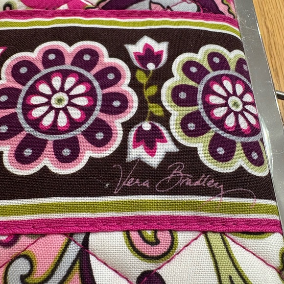 Vera Bradley Floral Quilted Makeup Bag with Silver Trim - Picture 4 of 4